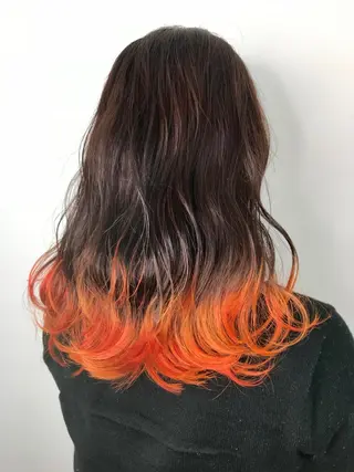 セミロング カラー 酸性ストレート/ブリ ーチなし/中村 匠のヘアスタイル