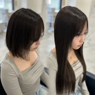 ロング HINA🎀韓国ヘア エクステ/小顔カットのヘアスタイル