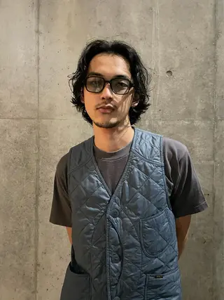 セミロング パーマ メンズ メンズスタイリスト リュウジのヘアスタイル