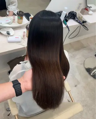 ロング 髪質改善/縮毛矯正 梅田茶屋町/西尾祐作のヘアスタイル