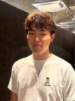 ショート カラー パーマ メンズ 金山駅前/メンズ パーマ/真柄 恒輝のヘアスタイル