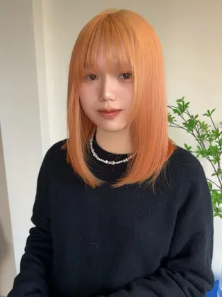 ミディアム カラー 🧡梅田ハイトーン カラー🧡runaのヘアスタイル