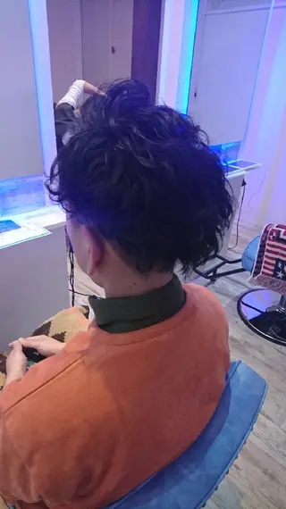 ショート メンズ パーマ 中嶌 健一のヘアスタイル