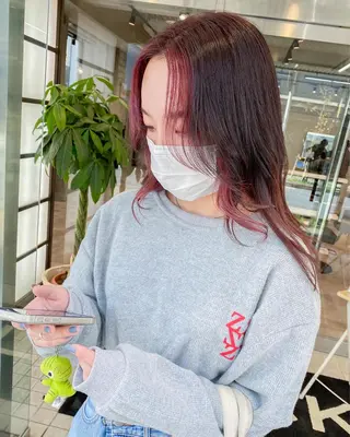 ミディアム カラー 韓国風スタイル 🍓MIZUKI🍓のヘアスタイル