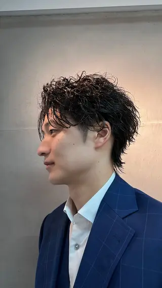 ショート パーマ メンズ Alo所属・💥メンズパーマ /表参道/モント💥のヘアスタイル