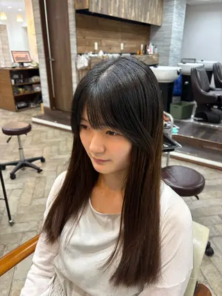 ロング 髪質改善/艶カラー /茶屋町/文野のヘアスタイル