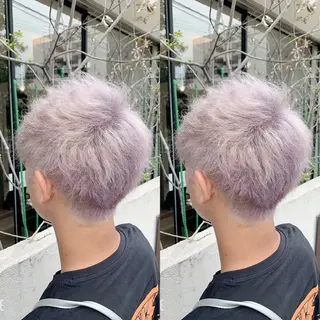 ショート カラー 似合わせ/ブリーチ カラー.岡田友仁のヘアスタイル