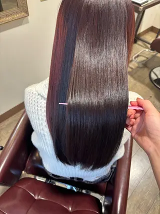 ロング 長岡 千夏のヘアスタイル