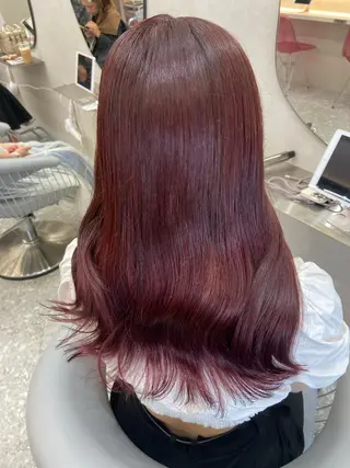 セミロング カラー 新宿/韓国ヘア 中明度カラー/かやのヘアスタイル