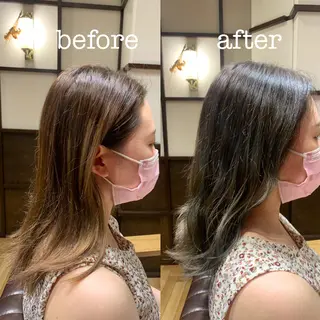 セミロング カラー 【くせ毛さんのお悩み 解決🍀】栗橋のヘアスタイル