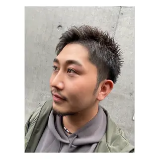 ショート メンズ 菊池大一 溝の口パーマのヘアスタイル