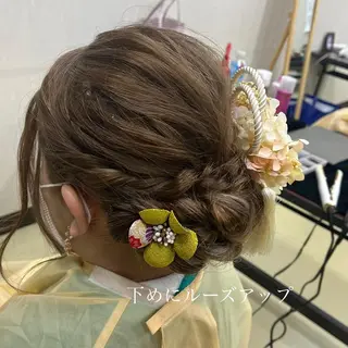 セミロング ヘアアレンジ 堀口 彩佳のヘアスタイル