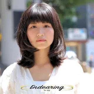 ミディアム Endearing 銀座/レイヤーカットのヘアスタイル