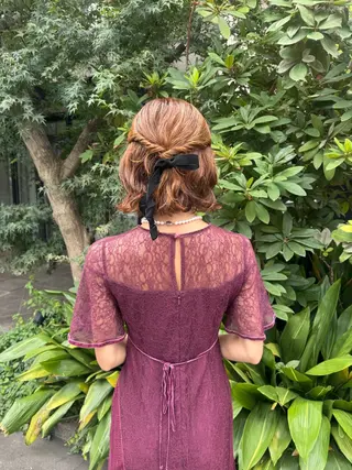 ショート ヘアアレンジ 🎗️【ヘアセット 美眉】吉川玲🎗️のヘアスタイル