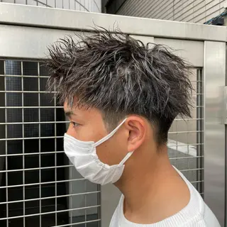 ショート パーマ メンズ 【メンズ縮毛矯正】 田中秀斗のヘアスタイル