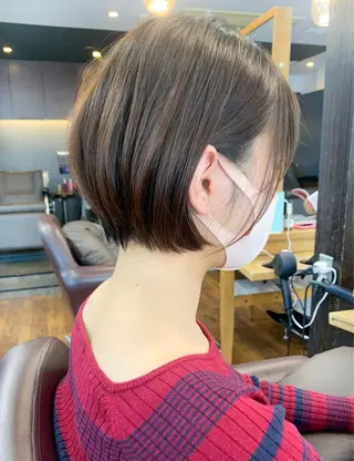 ショート カラー 縮毛矯正/ショート/ レイヤー/畑中正敏のヘアスタイル
