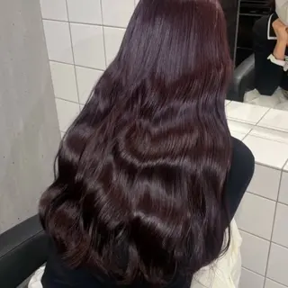 ロング カラー 💗愛され暖色💗 ピンク/レッド💗のヘアスタイル