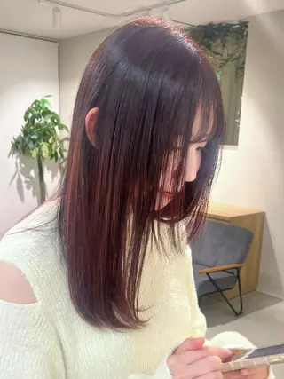 セミロング カラー 森 理音のヘアスタイル