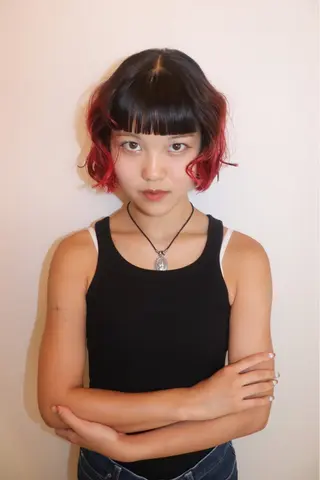 ミディアム カラー ヘアアレンジ @kyoniyy KYONIのヘアスタイル