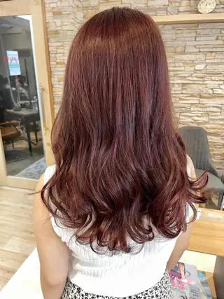 セミロング ブリーチ／ 髪質改善／ＲＹＯのヘアスタイル