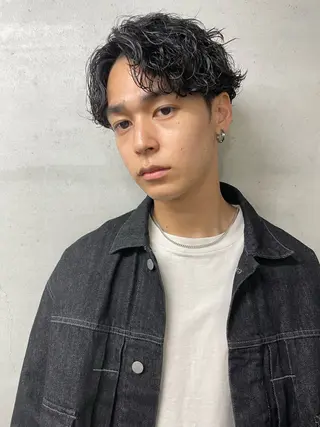 ショート カラー パーマ ヘアアレンジ メンズ 亀井隆汰/メンズ専門 パーマ特化美容師のヘアスタイル