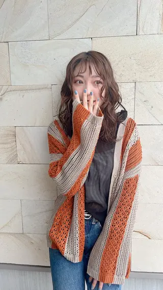 セミロング パーマ 栗林 姫花のヘアスタイル