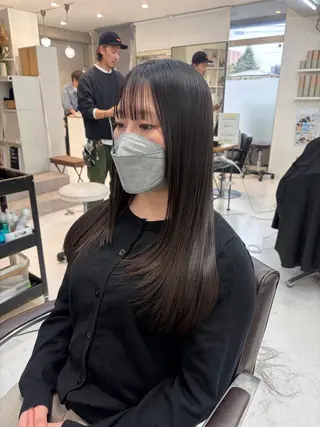 ロング MANA艶髪 暖色カラー/髪質改善のヘアスタイル