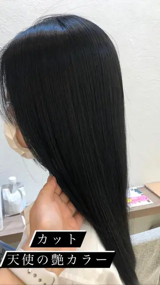 セミロング カラー 艶質改善/縮毛矯正 ササキナツミのヘアスタイル