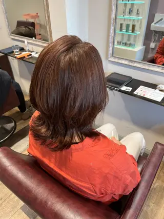 ミディアム カラー 顔まわり/オフィス カラー/青栁優🔆のヘアスタイル