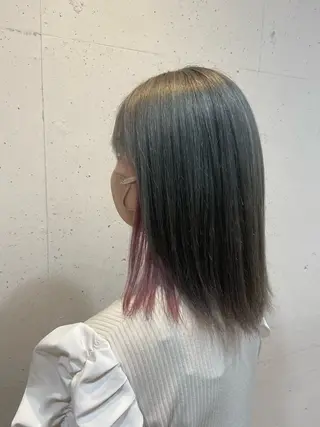 カラー ブリーチなし透明感 カラー✨山仲絢圭のヘアスタイル