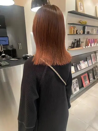 セミロング パーマ riria/ボブ /ブラウンカラー🎀のヘアスタイル