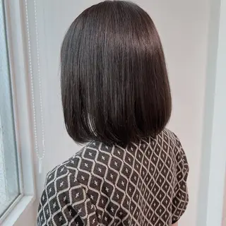 ミディアム カラー 𓏸レイヤー髪質改善 透けカラーカノン🫧のヘアスタイル