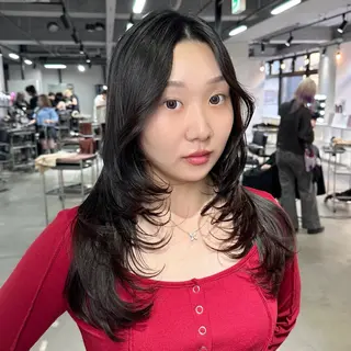 ロング 艶髪カラー/レイヤ ー支持No.1renのヘアスタイル