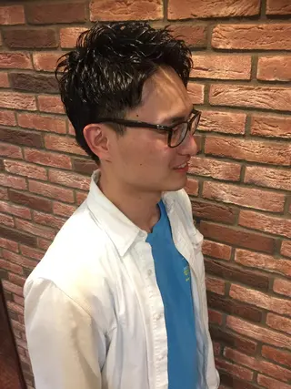 ショート パーマ 赤坂barber 古澤慶一郎【モテ髪】のヘアスタイル