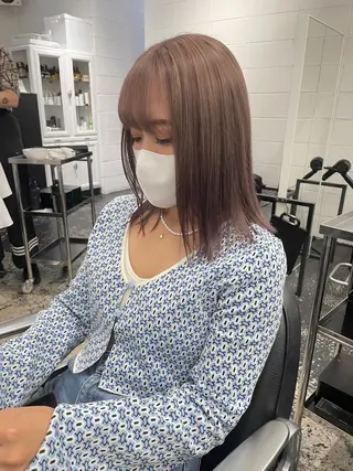 ミディアム カラー パーマ ヘアアレンジ メンズ キッズ ネイル マツエク・マツパ アイブロウ 艶ハイトーン/ヘア アレンジAYAKAのヘアスタイル