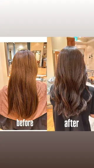 ミディアム カラー ヘアカラー/銀座 /青山紗弥華のヘアスタイル