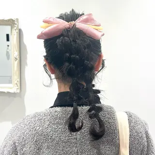 セミロング ヘアアレンジ 🍓女性専用サロン/ こころ🍓のヘアスタイル