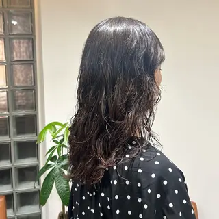 ミディアム パーマ ボブレイヤー/ ブリーチ/miyuuのヘアスタイル