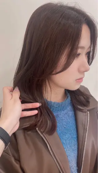 ロング カラー 💖大人韓国ヘア💖 韓国艶カラー【銀座】のヘアスタイル