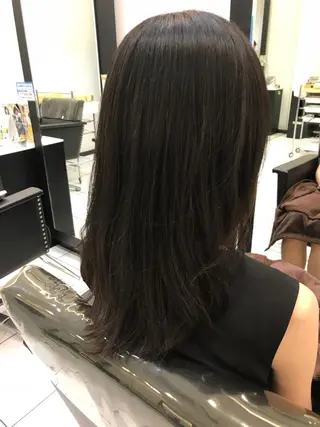 ロング YASU🍎CUT 赤系カラー/ヘアケアのヘアスタイル