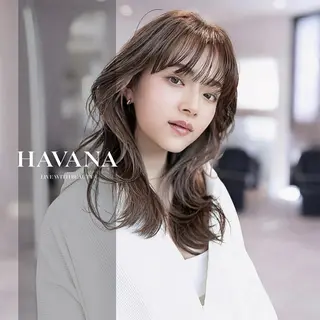ミディアム カラー HAVANA.天神 【レイヤー/ボブ】のヘアスタイル