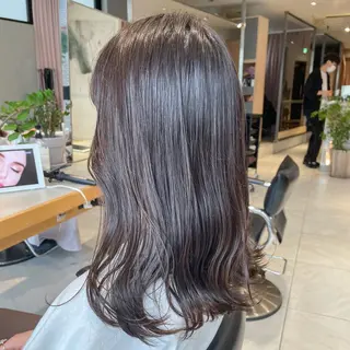 ミディアム カラー 圧倒的透明感カラー nana🦕のヘアスタイル