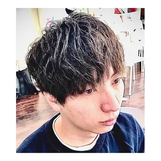 ショート カラー パーマ ヘアアレンジ メンズ share salon n'est-ce pa(シェアサロン　ネセパ)所属・men's特化　石井 貴章のヘアスタイル