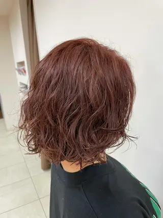 ミディアム カラー パーマ ヘアアレンジ 【Sweep】おじま のぞみのヘアスタイル