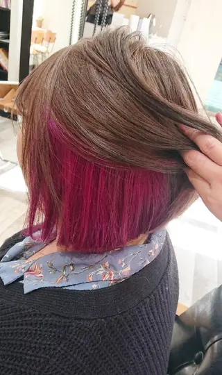 ミディアム カラー ACROあべの店所属・艶カラー/インナー /グラデ/大西小百合のヘアスタイル