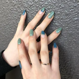 ロング カラー ヘアアレンジ キッズ ネイル マツエク・マツパ 福田 加奈のネイルデザイン