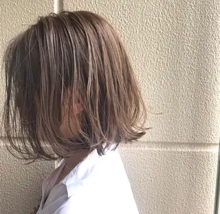 ミディアム カラー エンドウ ミノリ🤎 /半個室/レイヤーのヘアスタイル