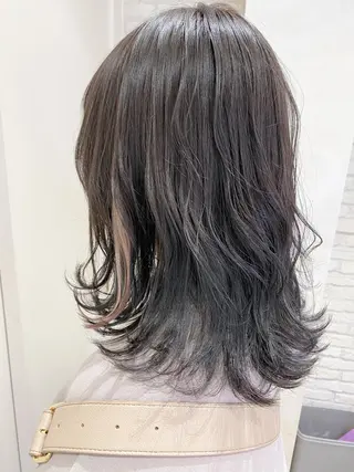 ミディアム 横浜🍒ルーツカラー エクステ／RIEのヘアスタイル