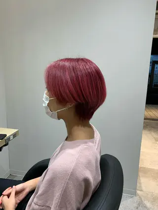 ショート カラー 🥀韓国ヘア🥀 宮津真菜のヘアスタイル