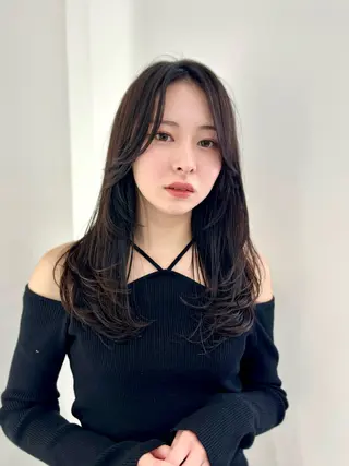 ロング カラー unami shibuya所属・ren ボブロブ/ミディアムのヘアスタイル